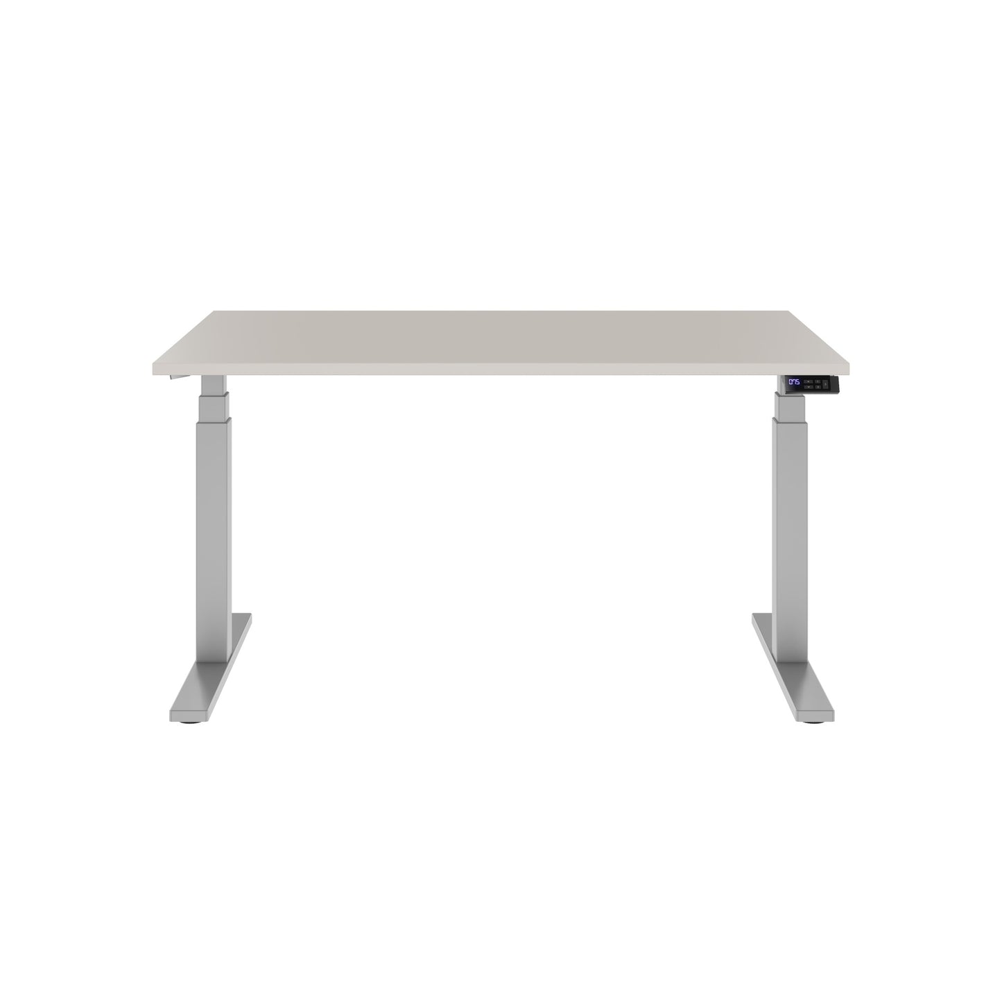 TELDRA Office, 2-Motoren-Schreibtisch | 1200 - 1800 mm, elektrisch höhenverstellbar, Sandgrau