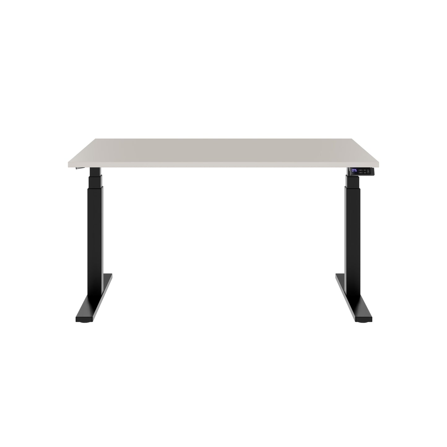 TELDRA Office, 2-Motoren-Schreibtisch | 1200 - 1800 mm, elektrisch höhenverstellbar, Sandgrau