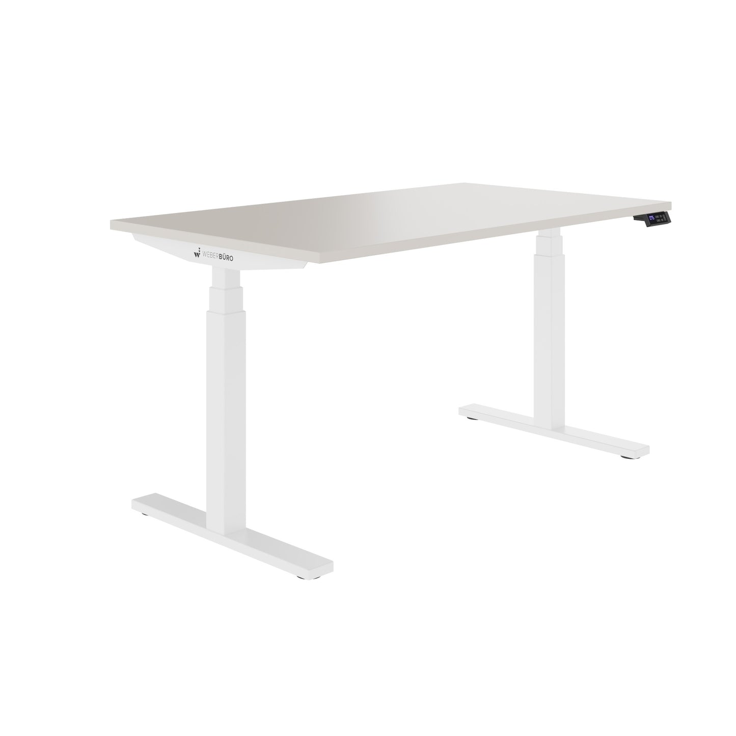 TELDRA Office, 2-Motoren-Schreibtisch | 1200 - 1800 mm, elektrisch höhenverstellbar, Sandgrau