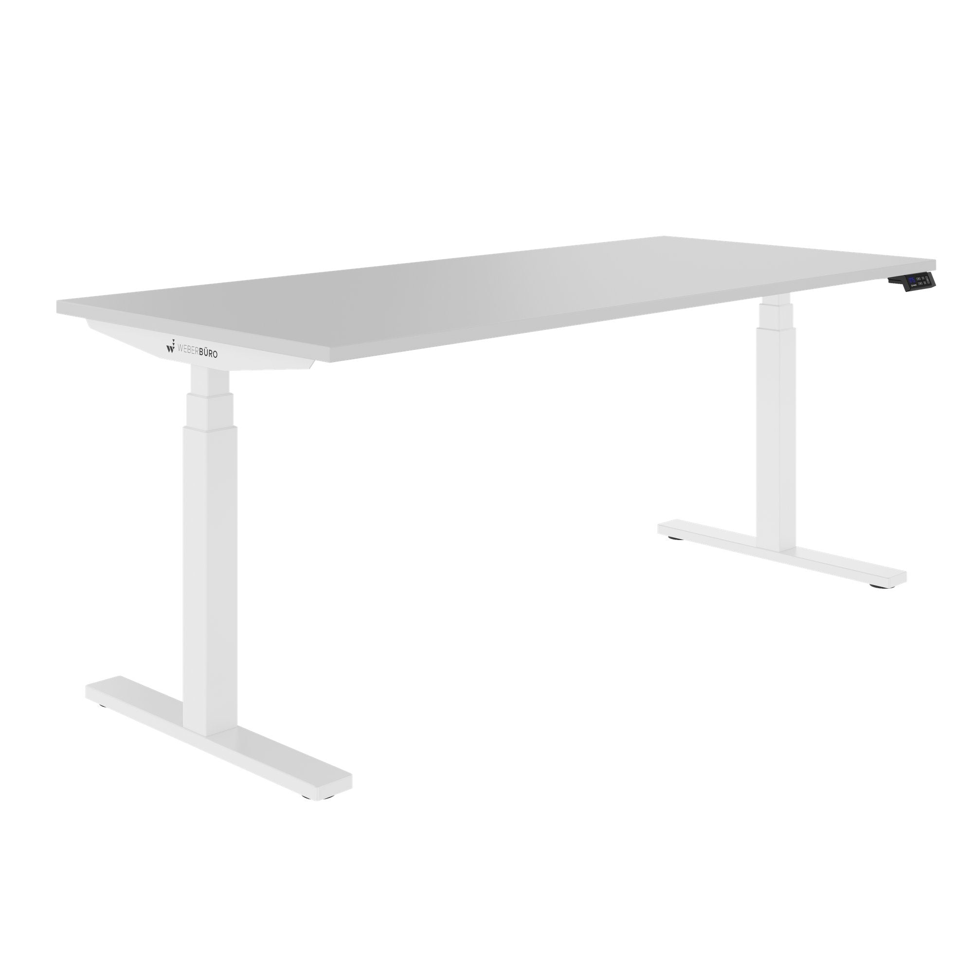 TELDRA Office, 2-Motoren-Schreibtisch | 1200 - 1800 x 800 mm, elektrisch höhenverstellbar, Perlgrau