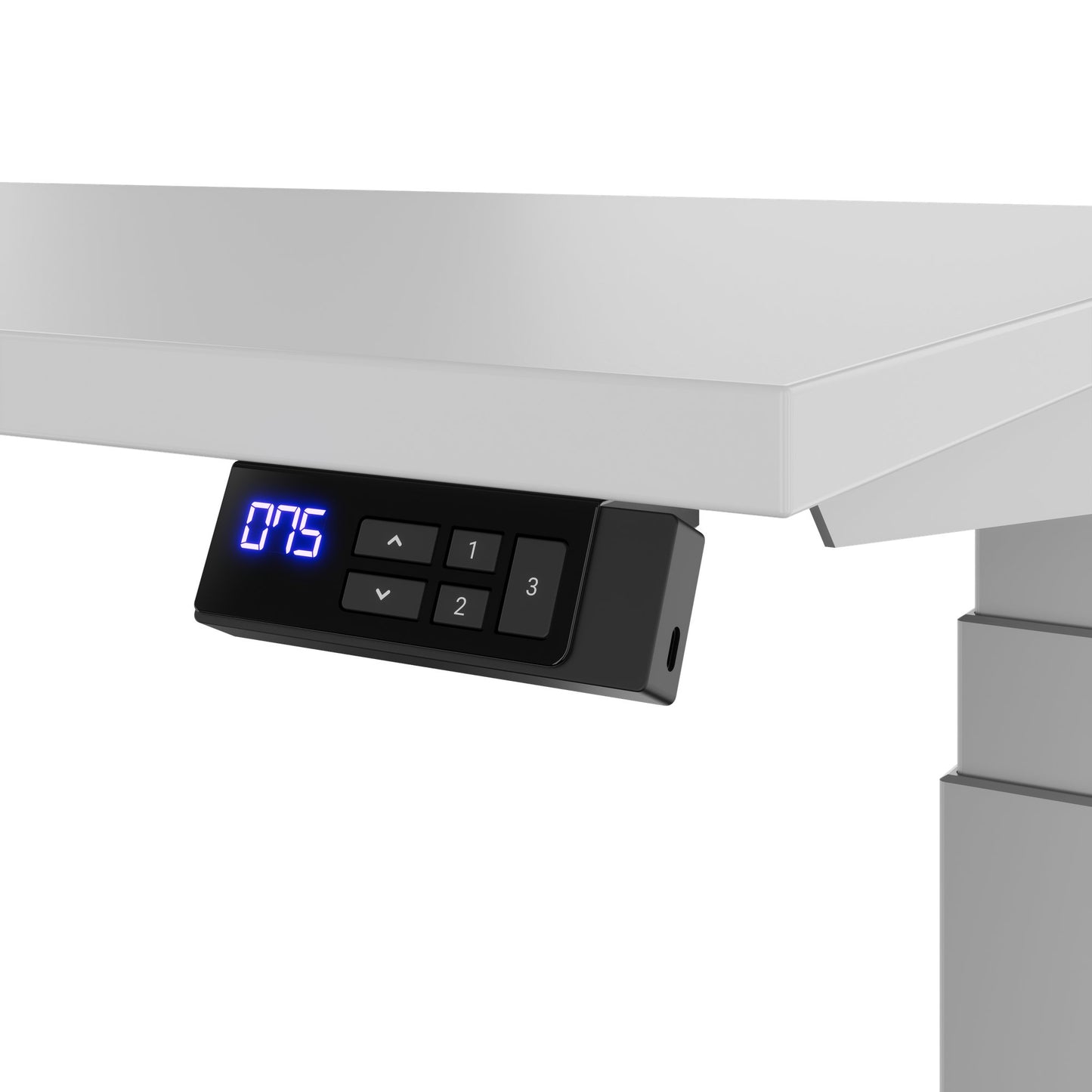 TELDRA Office, 2-motor desk | 1200 - 1800 x 800 mm, electrically height adjustable, pearl gray