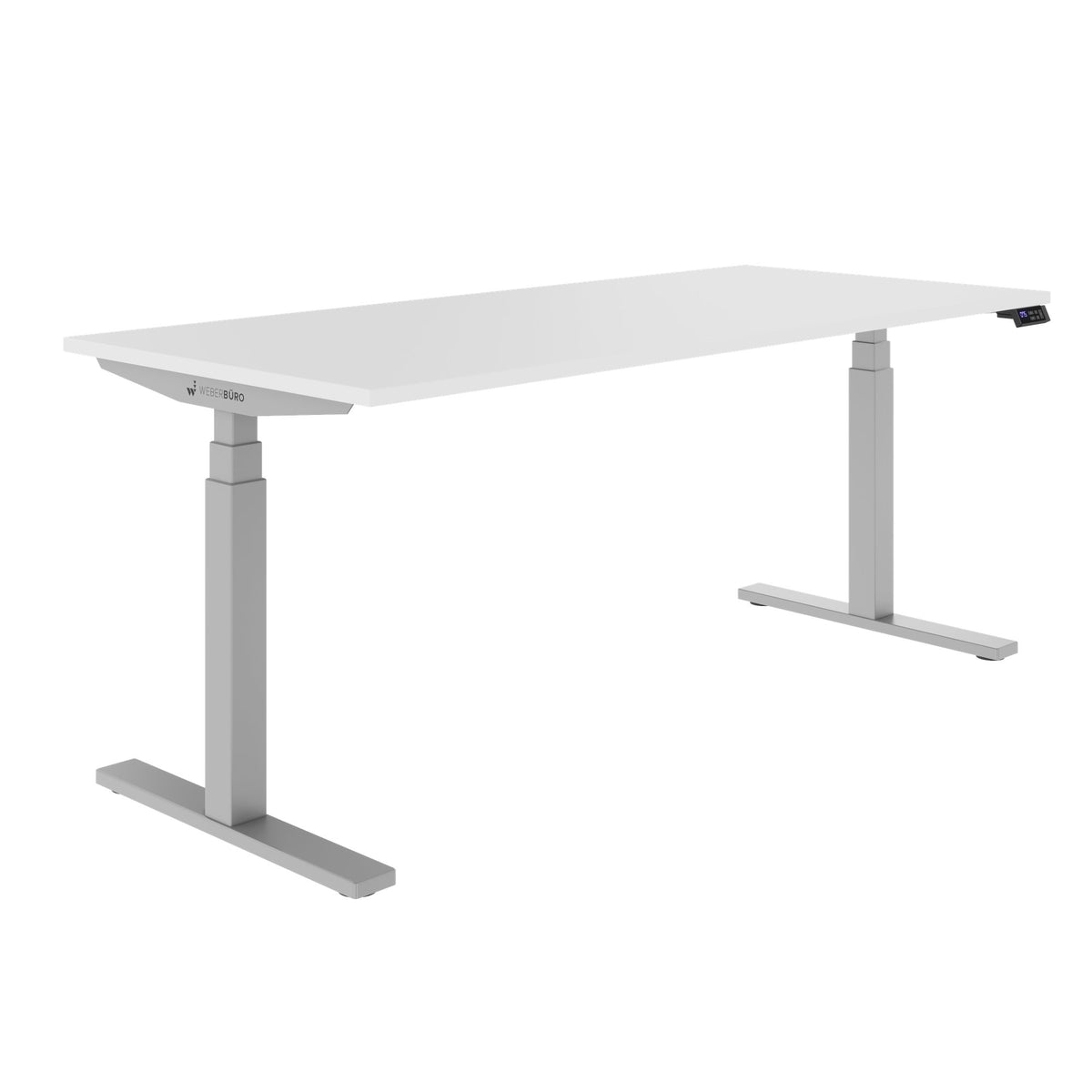 TELDRA Office, 2-Motoren-Schreibtisch | 1200 - 2000 mm, elektrisch höhenverstellbar, Weiß