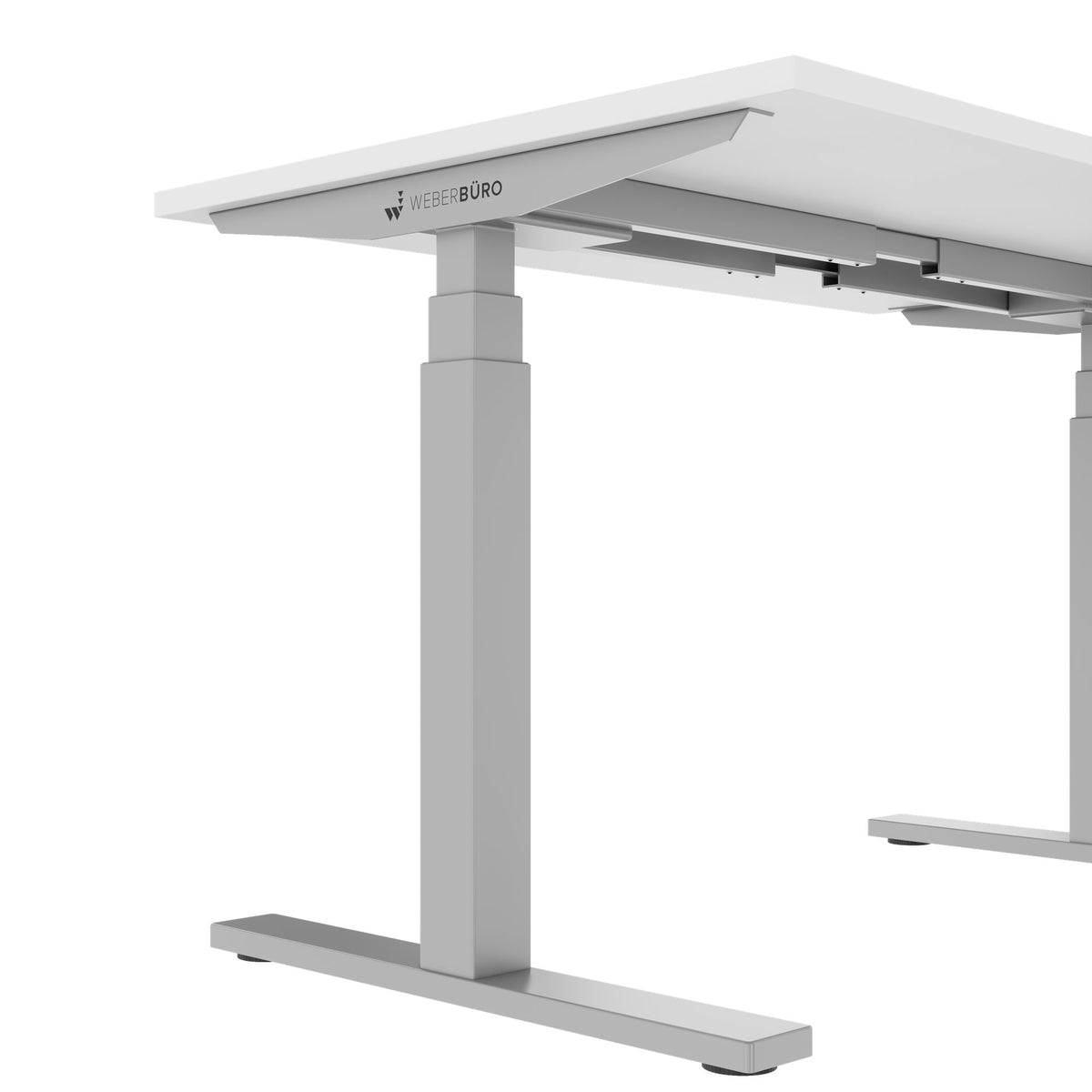 TELDRA Office, 2-Motoren-Schreibtisch | 1200 - 2000 mm, elektrisch höhenverstellbar, Weiß