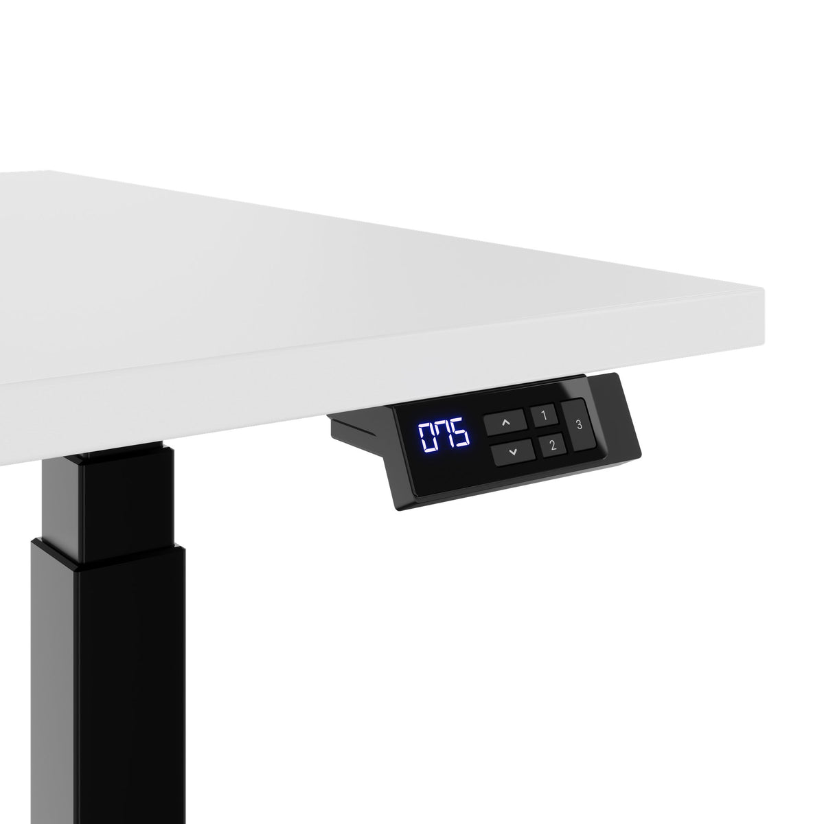 TELDRA Office, 2-Motoren-Schreibtisch | 1200 - 2000 mm, elektrisch höhenverstellbar, Weiß