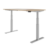 TELDRA Office, 2-motor desk | 1200 - 2000 x 800 mm, electrically height adjustable, amber oak