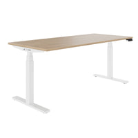 TELDRA Office, 2-motor desk | 1200 - 2000 x 800 mm, electrically height adjustable, amber oak