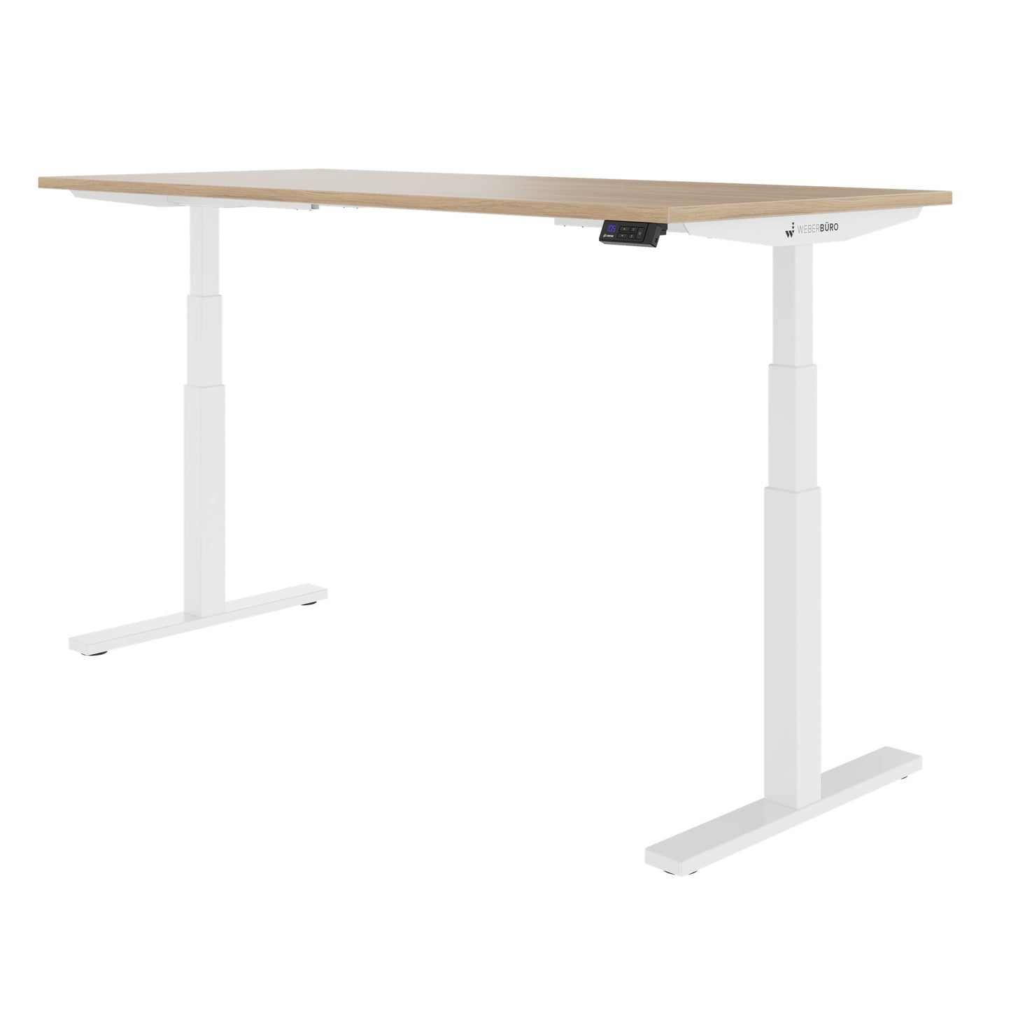 TELDRA Office, 2-motor desk | 1200 - 2000 x 800 mm, electrically height adjustable, amber oak