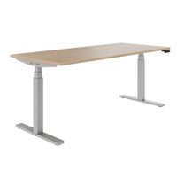 TELDRA Office, 2-motor desk | 1200 - 2000 x 800 mm, electrically height adjustable, amber oak