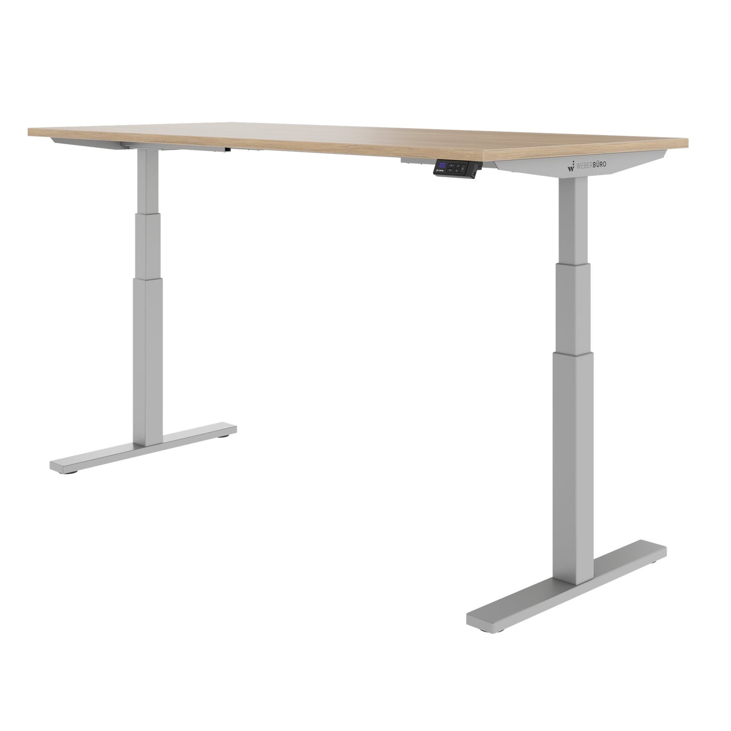 TELDRA Office, 2-motor desk | 1200 - 2000 x 800 mm, electrically height adjustable, amber oak