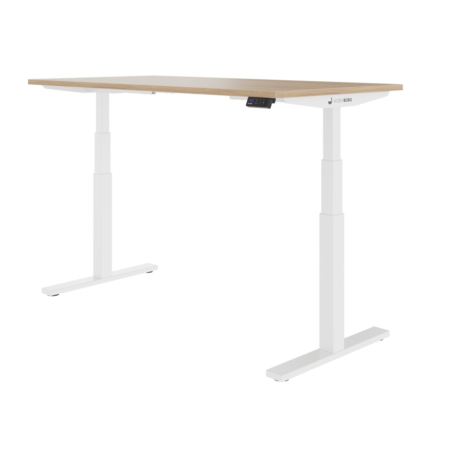 TELDRA Office, 2-motor desk | 1200 - 2000 x 800 mm, electrically height adjustable, amber oak