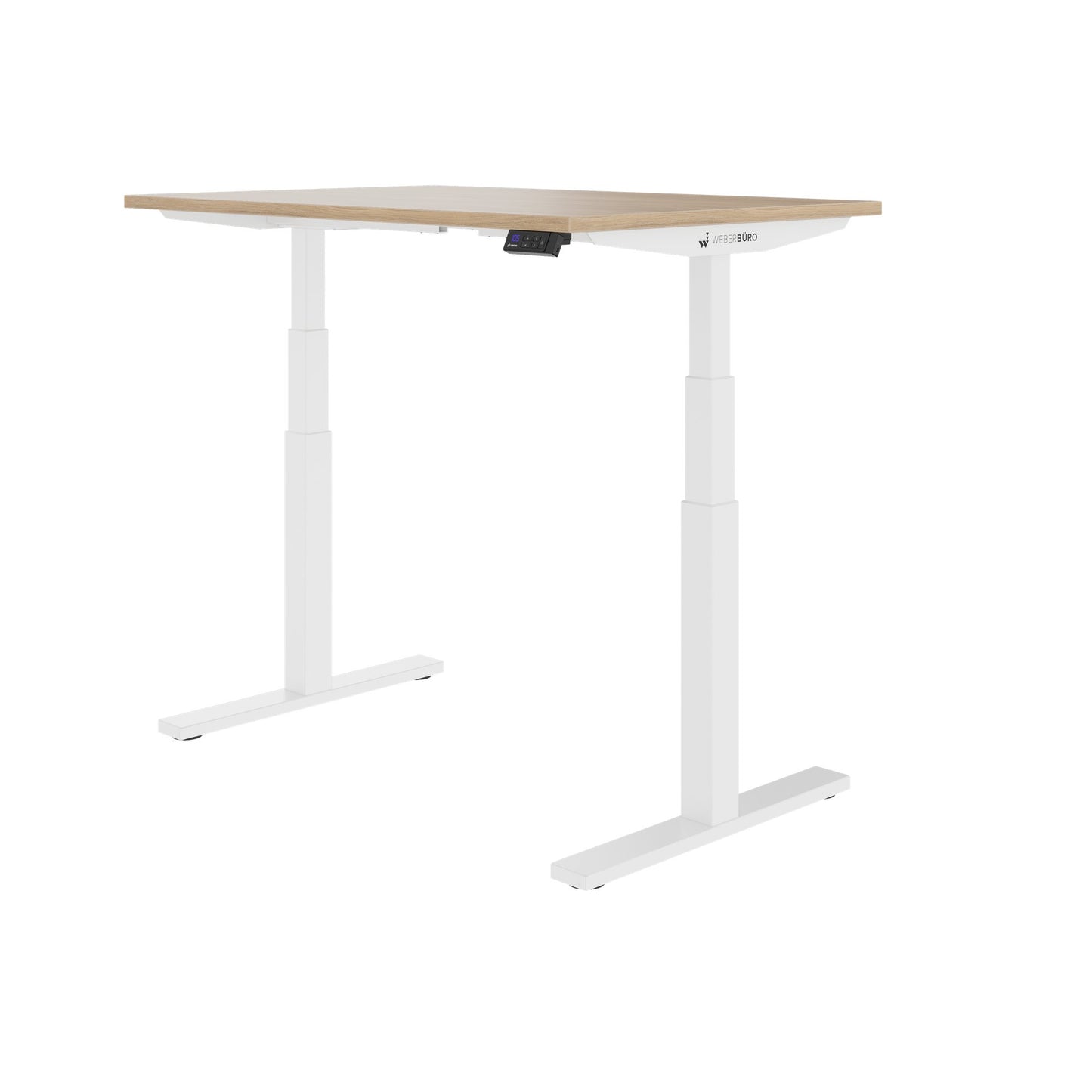 TELDRA Office, 2-motor desk | 1200 - 2000 x 800 mm, electrically height adjustable, amber oak