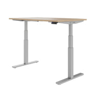 TELDRA Office, 2-motor desk | 1200 - 2000 x 800 mm, electrically height adjustable, amber oak