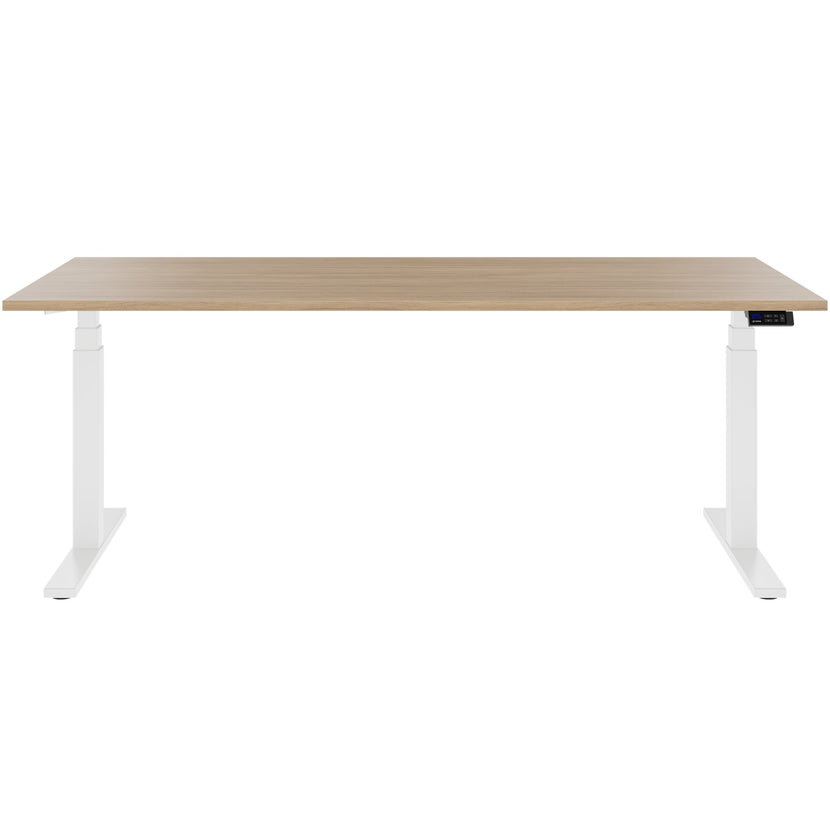 TELDRA Office, 2-Motoren-Schreibtisch | 1200 - 2000 x 800 mm, elektrisch höhenverstellbar, Bernsteineiche