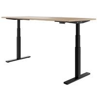 TELDRA Office, 2-motor desk | 1200 - 2000 x 800 mm, electrically height adjustable, amber oak