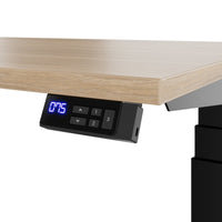 TELDRA Office, 2-Motoren-Schreibtisch | 1200 - 2000 x 800 mm, elektrisch höhenverstellbar, Bernsteineiche