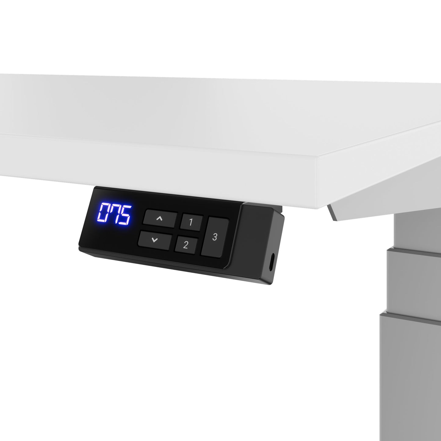 TELDRA Office, 2-Motoren-Schreibtisch | 1200 - 2000 x 800 mm, elektrisch höhenverstellbar, Weiß