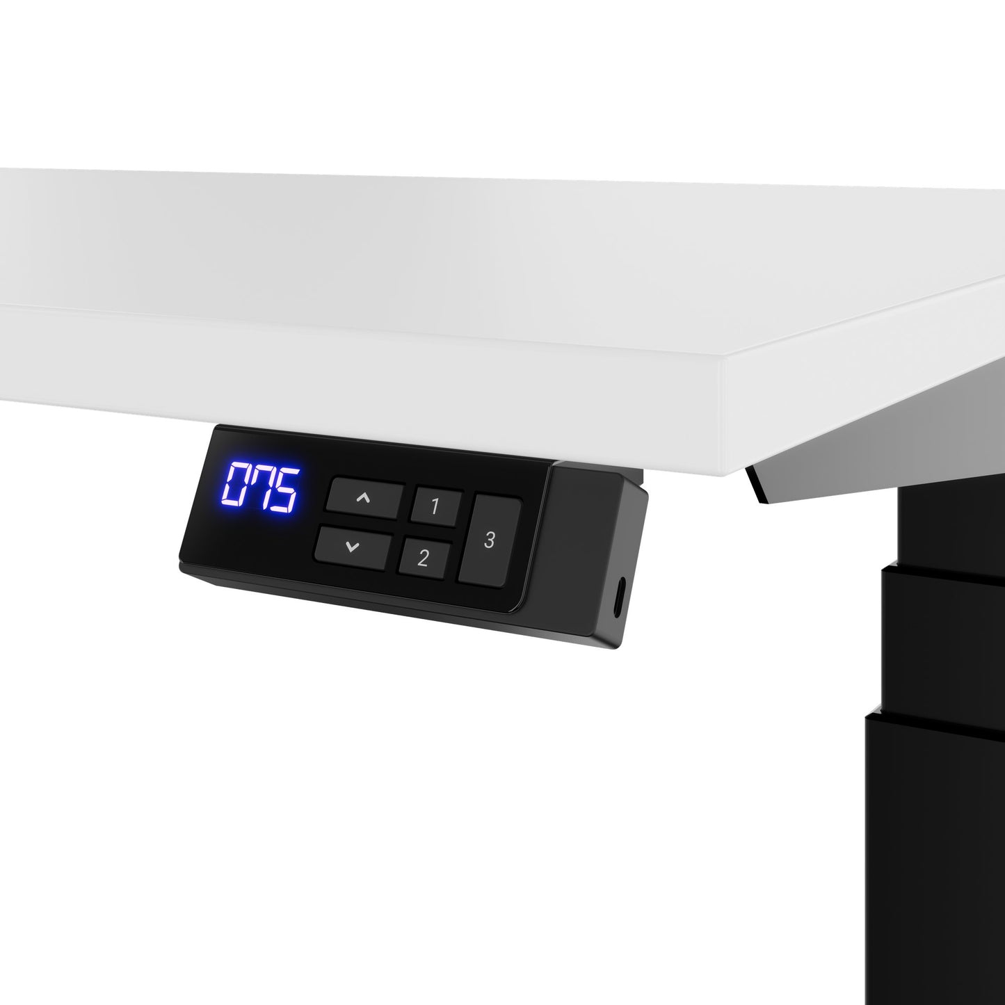 TELDRA Office, 2-Motoren-Schreibtisch | 1200 - 2000 x 800 mm, elektrisch höhenverstellbar, Weiß