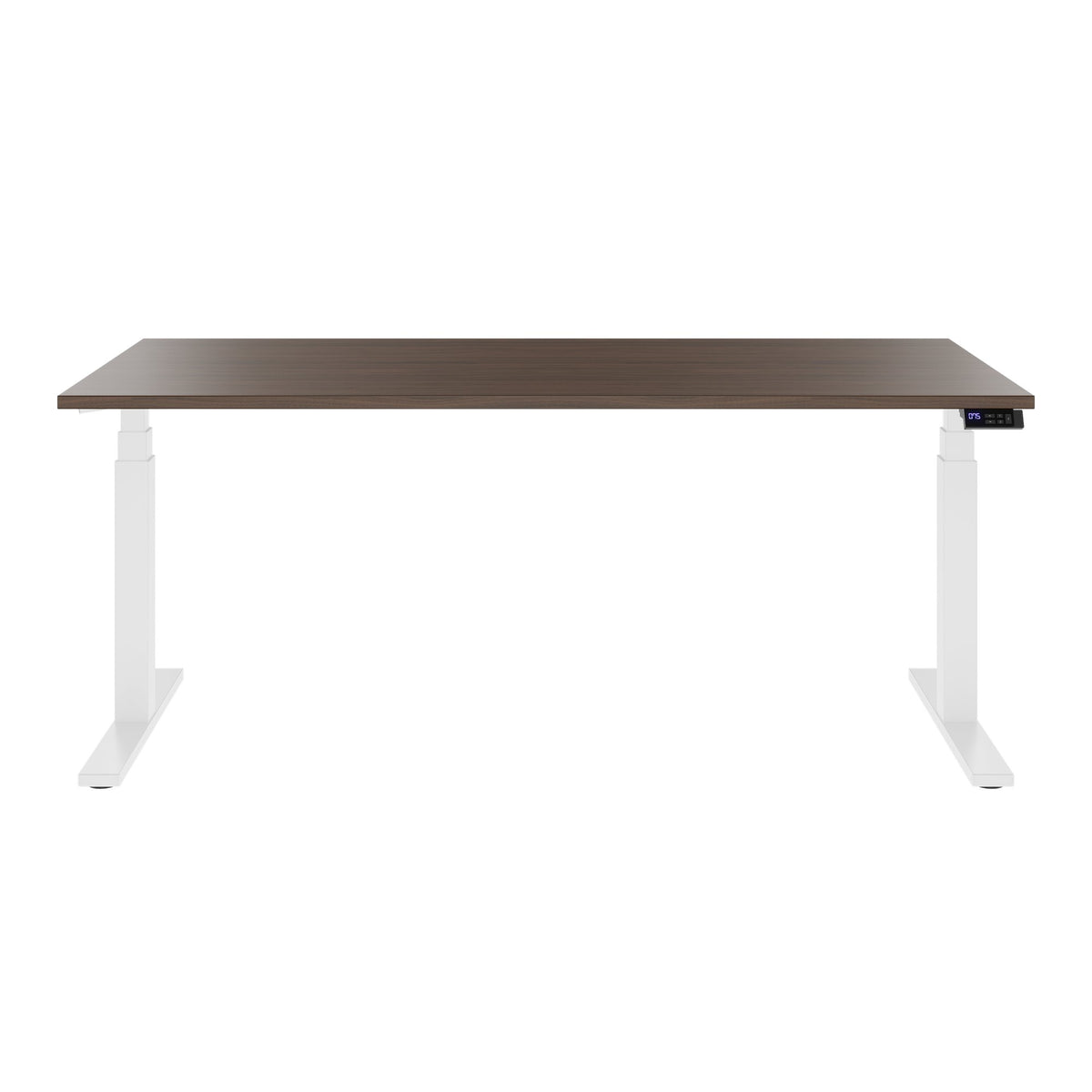 TELDRA Office, 2-Motoren-Schreibtisch | 1600 - 1800 mm, elektrisch höhenverstellbar, Nussbaum