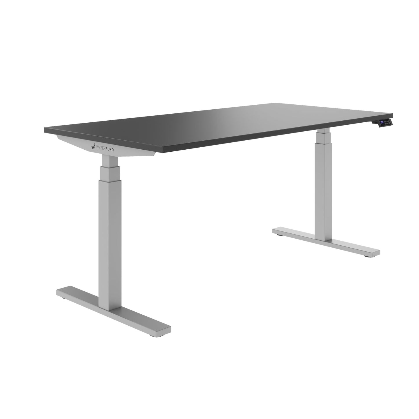TELDRA Office, 2-motor desk | 1600 - 1800 mm, electrically height-adjustable, anthracite 