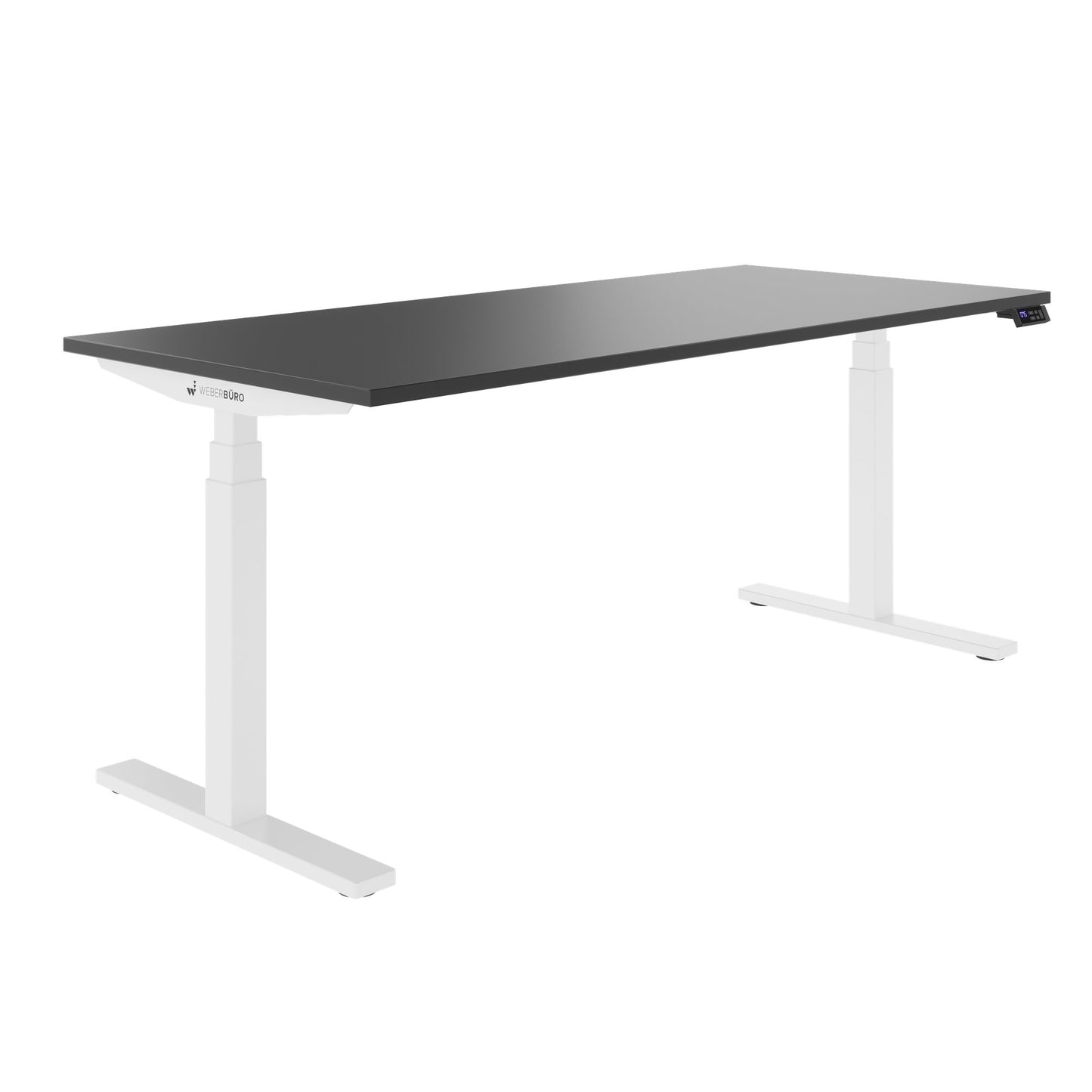 TELDRA Office, 2-motor desk | 1600 - 1800 mm, electrically height-adjustable, anthracite 