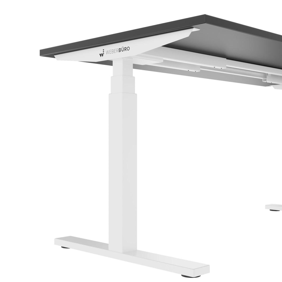 TELDRA Office, 2-motor desk | 1600 - 1800 mm, electrically height-adjustable, anthracite 