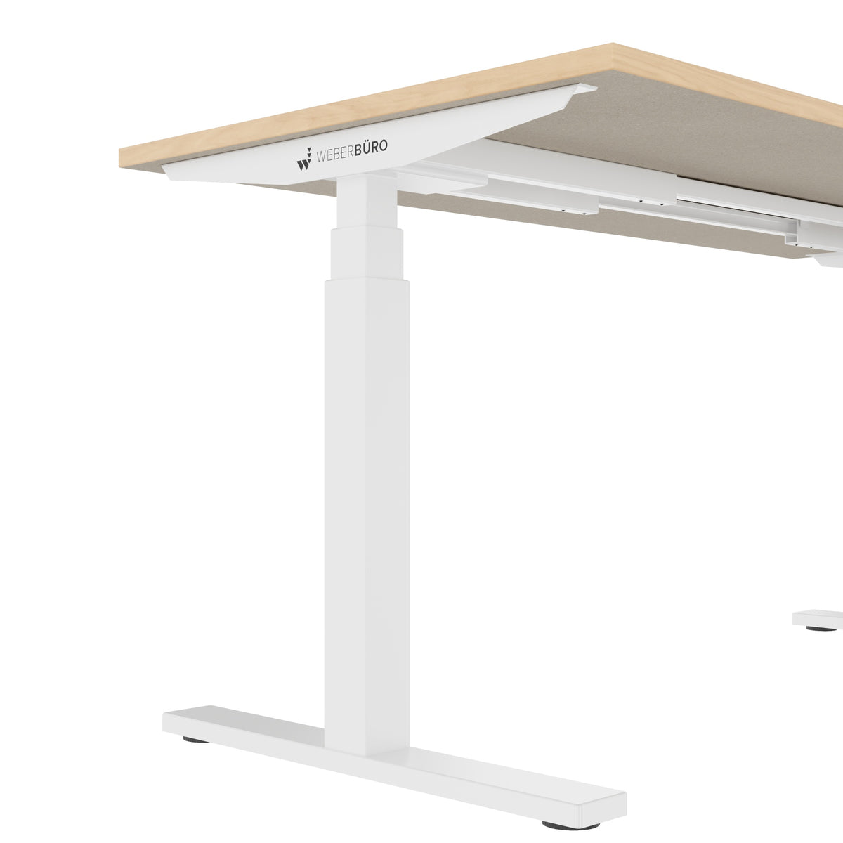TELDRA Office, Bureau à 2 moteurs | 1600 - 1800 x 800 mm, réglable à hauteur électrique, en chêne en placage en bois réel