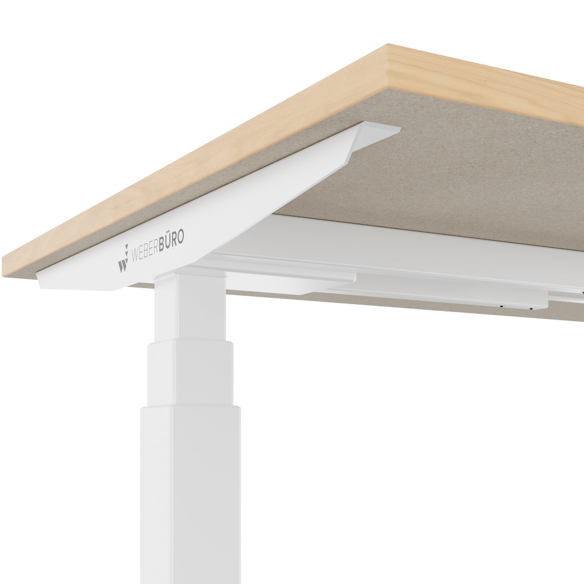 TELDRA Office, Bureau à 2 moteurs | 1600 - 1800 x 800 mm, réglable à hauteur électrique, en chêne en placage en bois réel