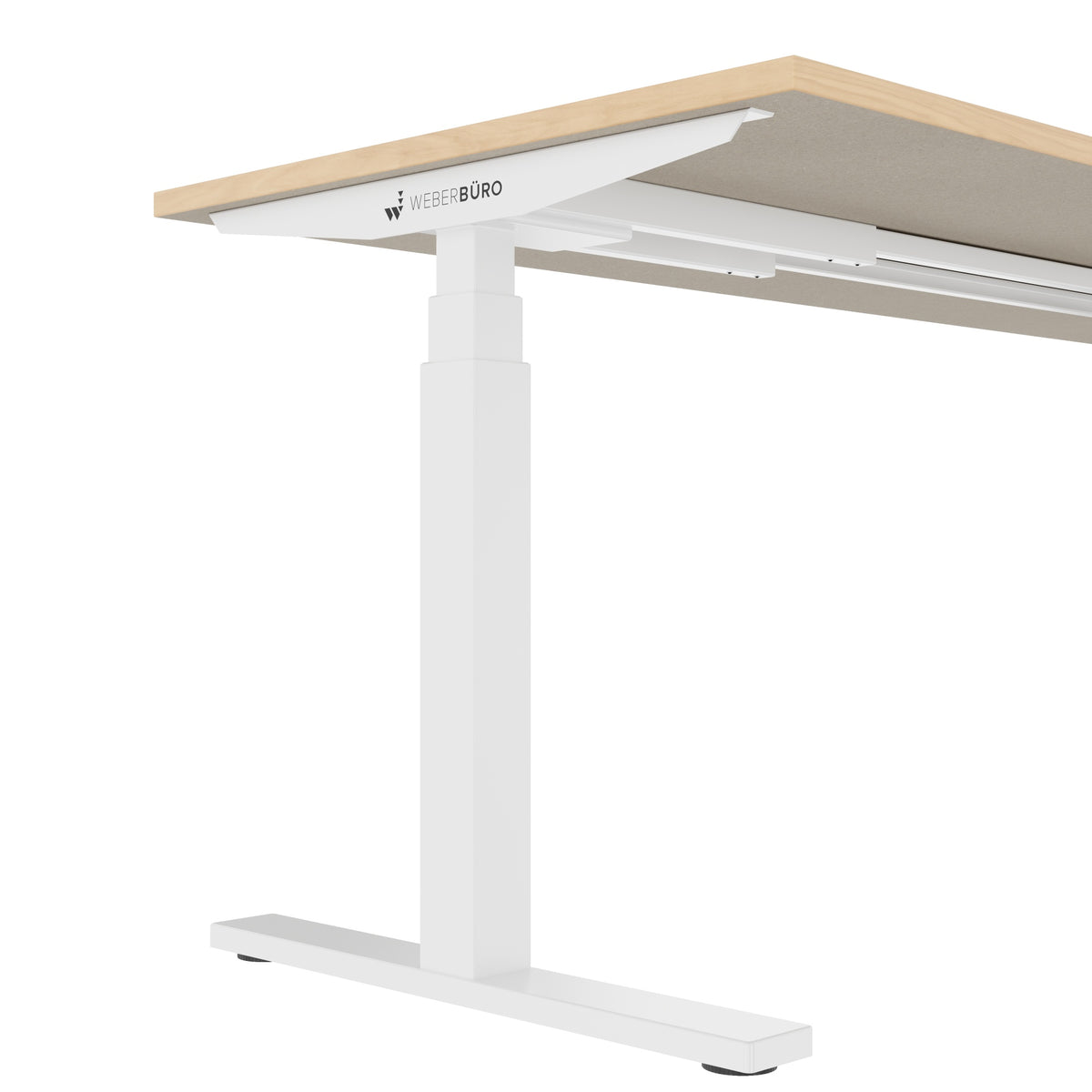 TELDRA Office, Bureau à 2 moteurs | 1600 - 1800 x 800 mm, réglable à hauteur électrique, en chêne en placage en bois réel