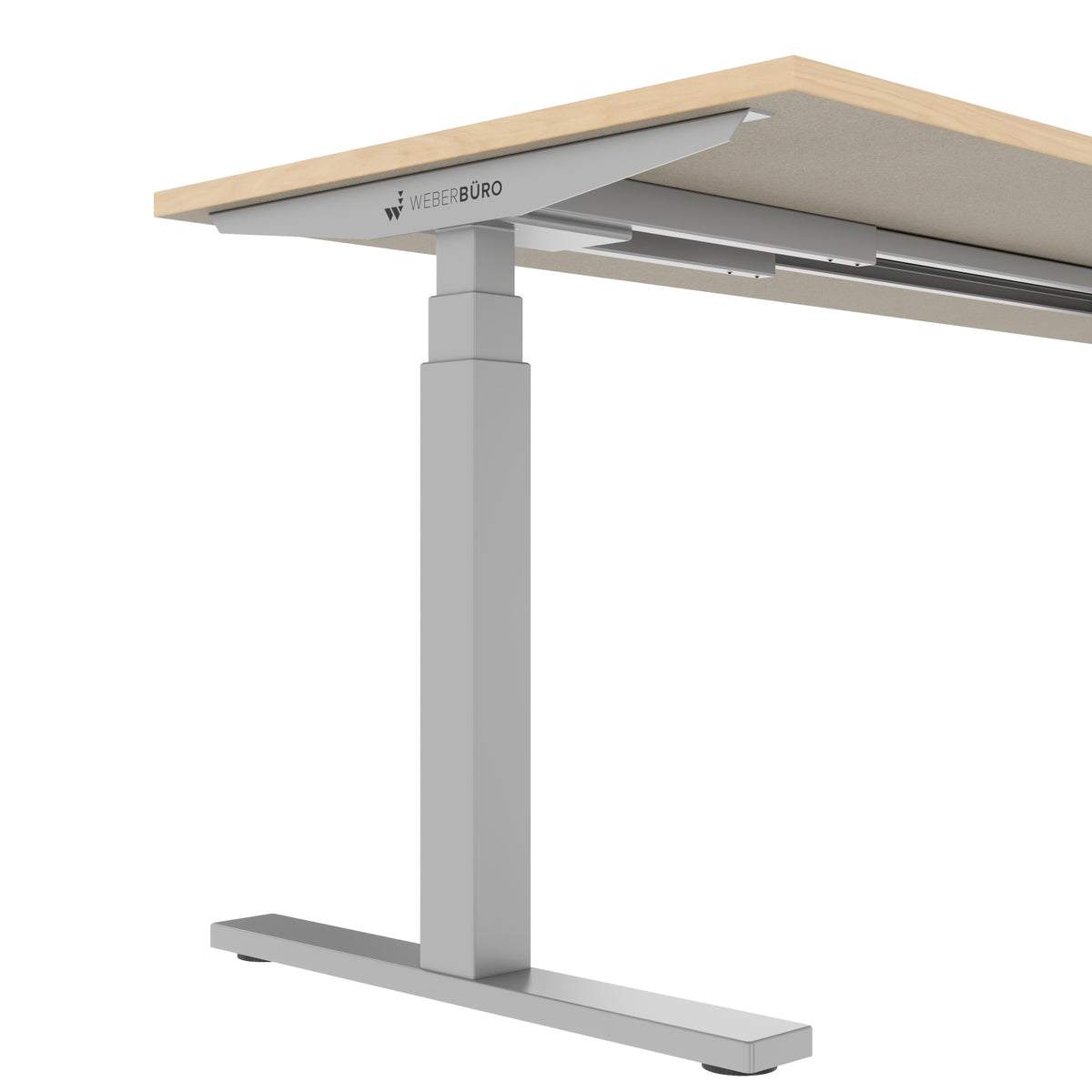 TELDRA Office, Bureau à 2 moteurs | 1600 - 1800 x 800 mm, réglable à hauteur électrique, en chêne en placage en bois réel