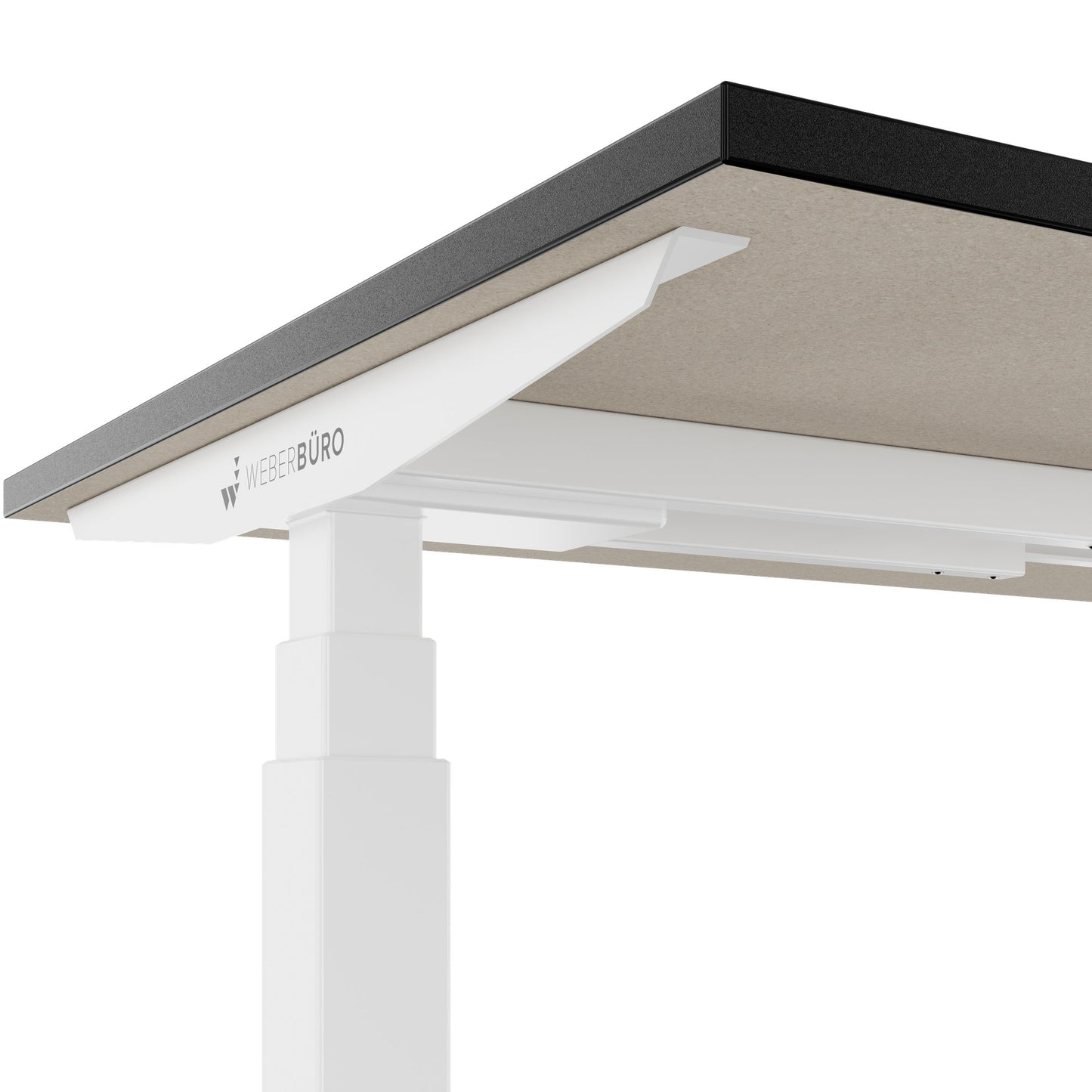 TELDRA Office, scrivania a 2 motori | 1600 - 1800 mm, regolabile in altezza elettricamente, linoleum Charcoal 