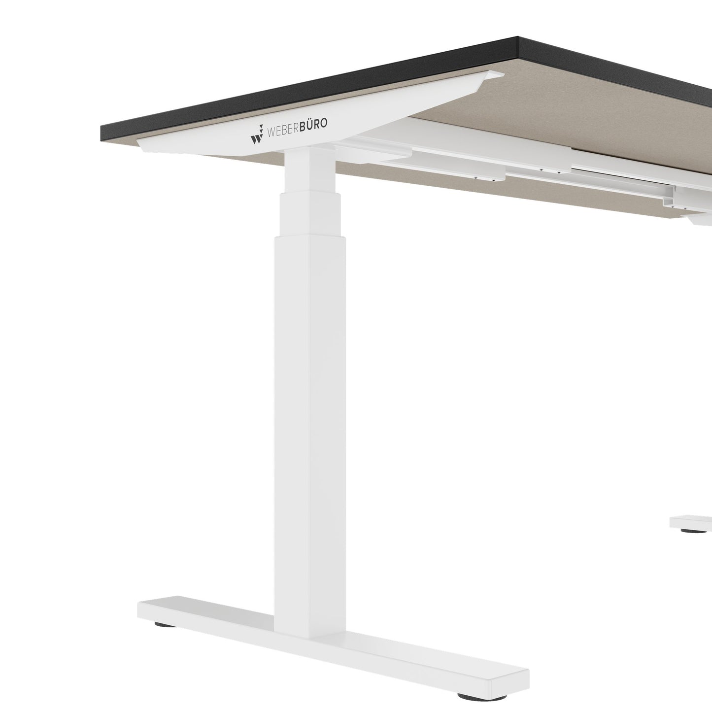 TELDRA Office, scrivania a 2 motori | 1600 - 1800 mm, regolabile in altezza elettricamente, linoleum Charcoal 