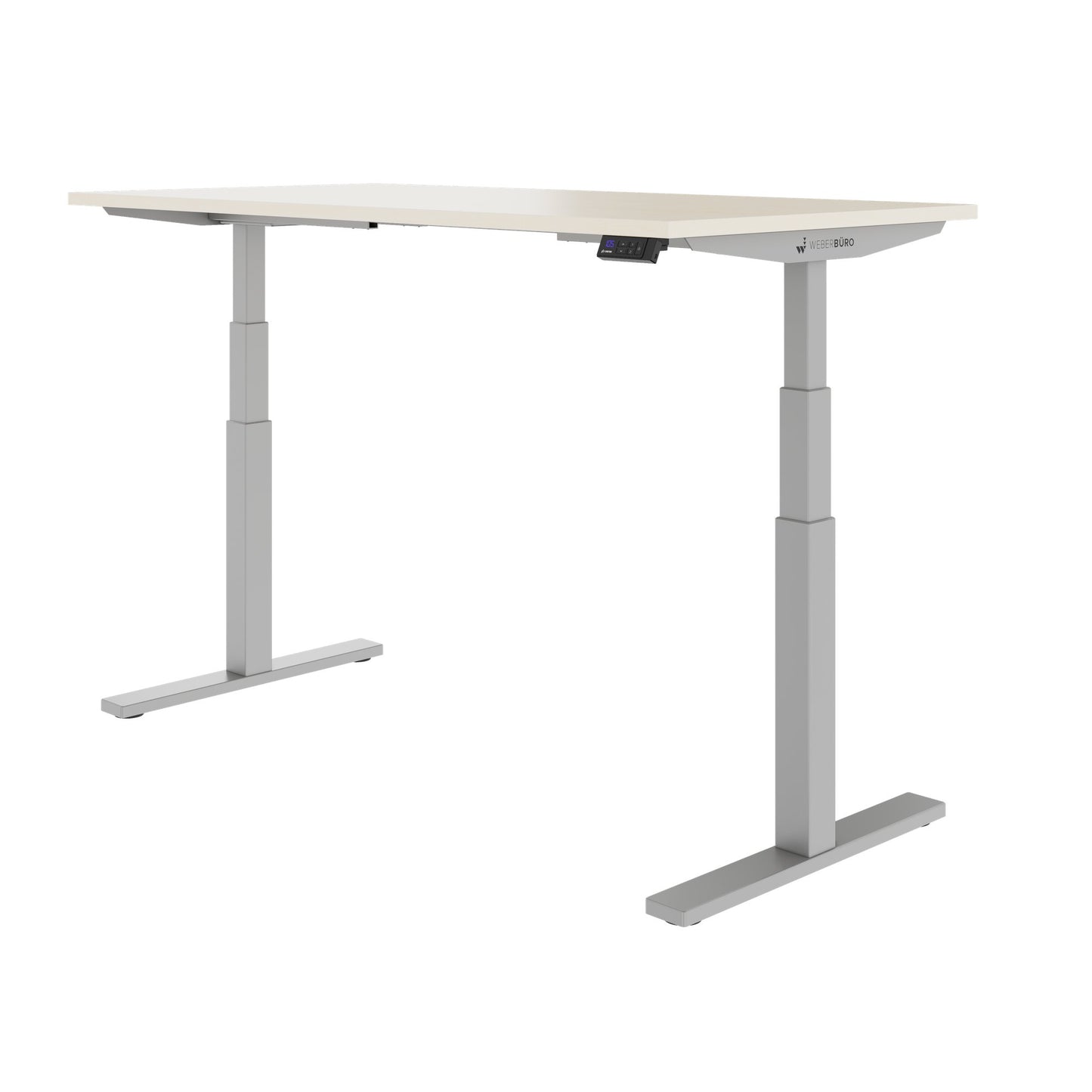 TELDRA Office, 2-motor desk | 1600 - 1800 x 800 mm, electrically height adjustable, maple