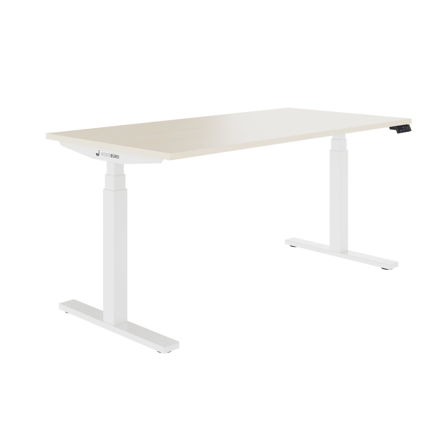 TELDRA Office, 2-motor desk | 1600 - 1800 x 800 mm, electrically height adjustable, maple