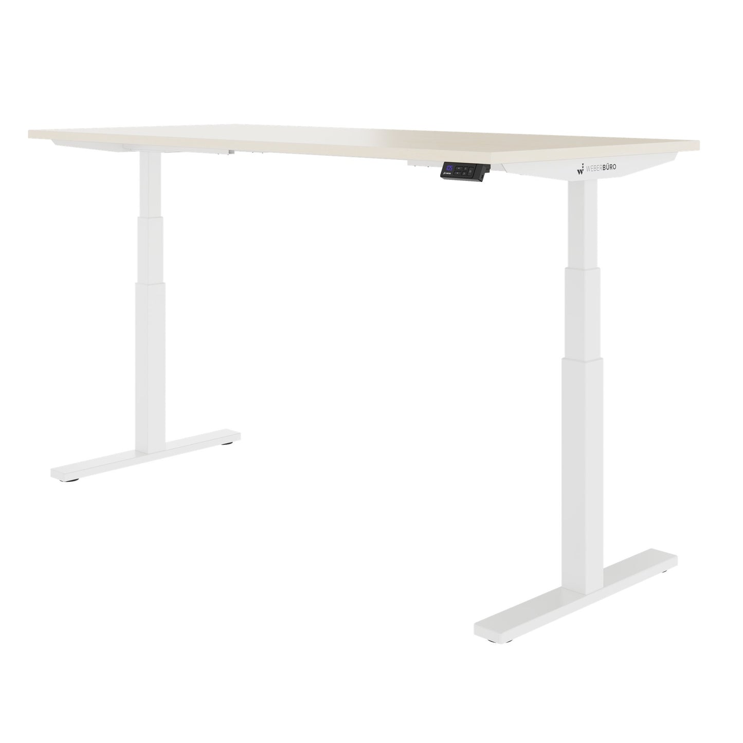 TELDRA Office, 2-motor desk | 1600 - 1800 x 800 mm, electrically height adjustable, maple