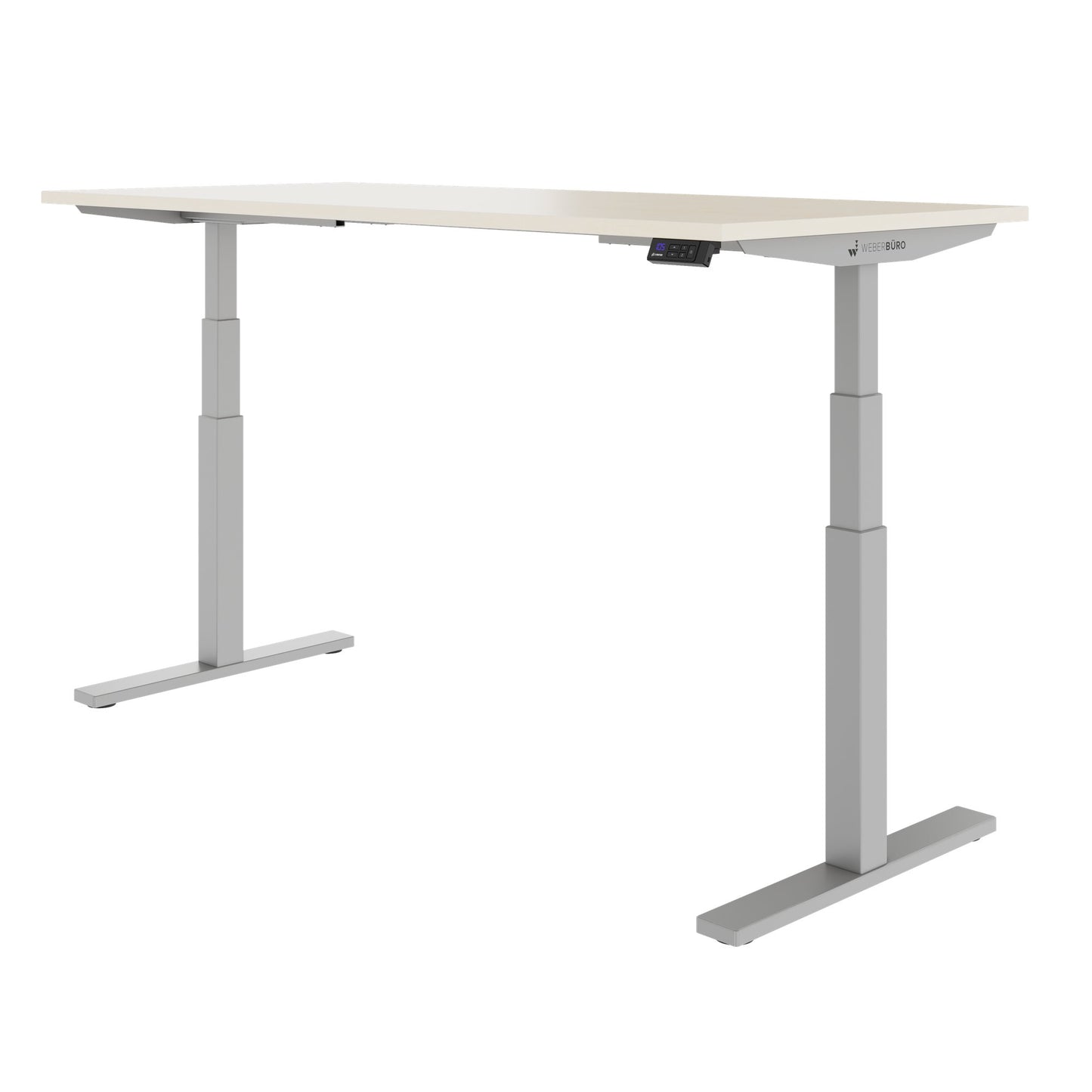 TELDRA Office, 2-motor desk | 1600 - 1800 x 800 mm, electrically height adjustable, maple