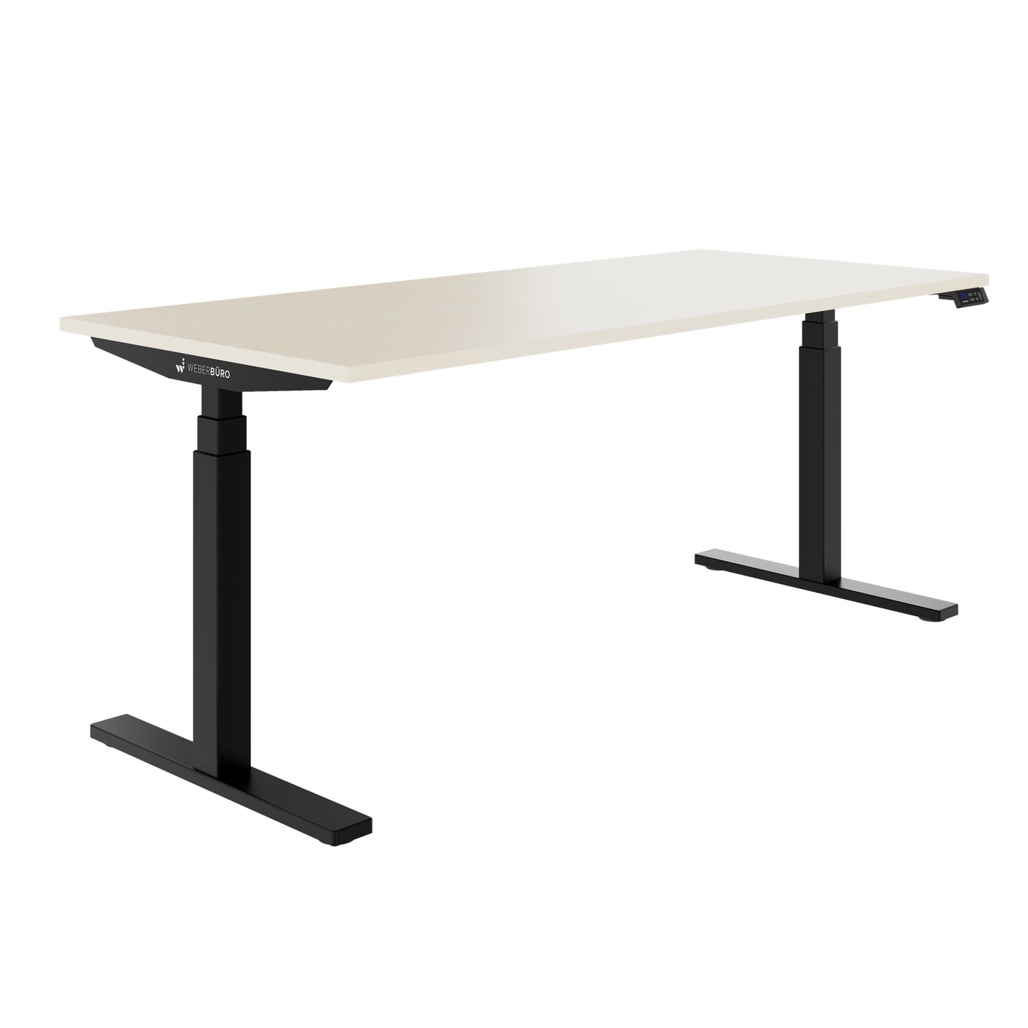 TELDRA Office, 2-motor desk | 1600 - 1800 x 800 mm, electrically height adjustable, maple