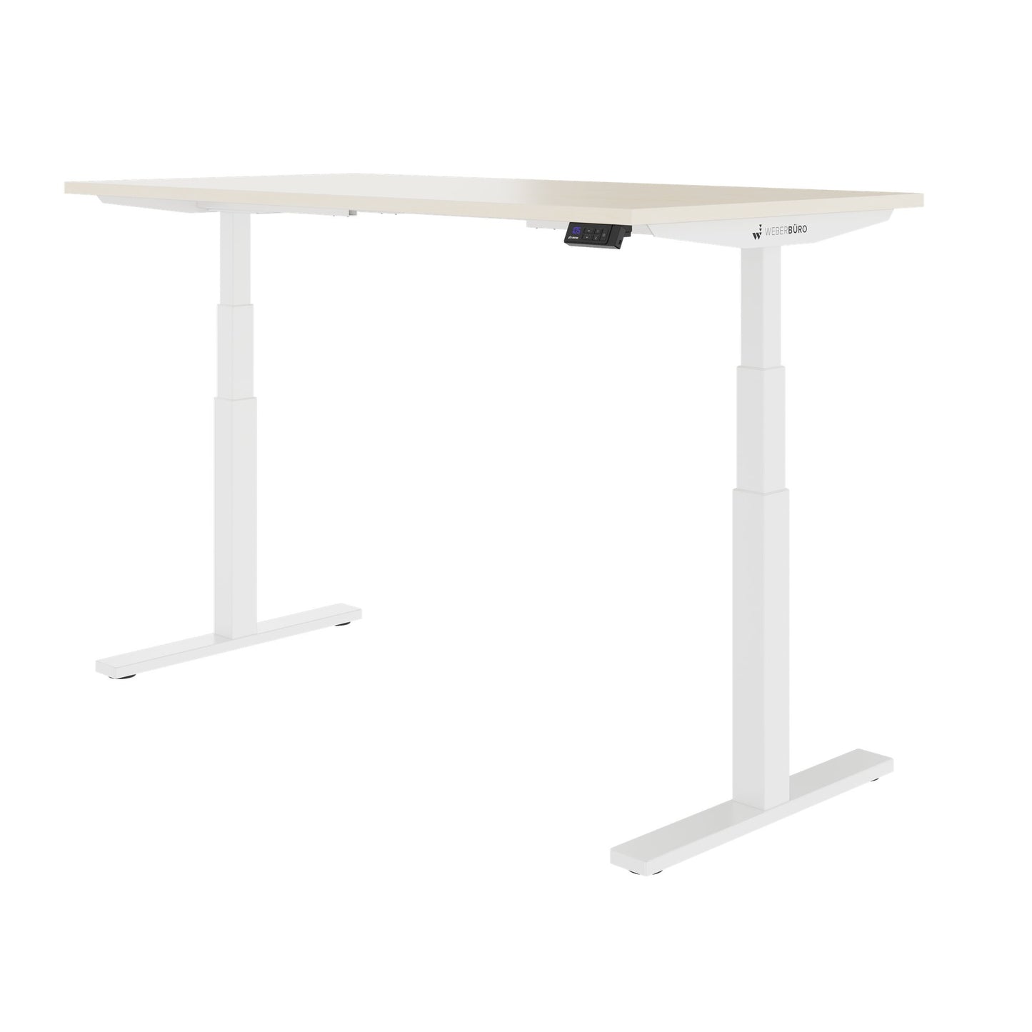 TELDRA Office, 2-motor desk | 1600 - 1800 x 800 mm, electrically height adjustable, maple