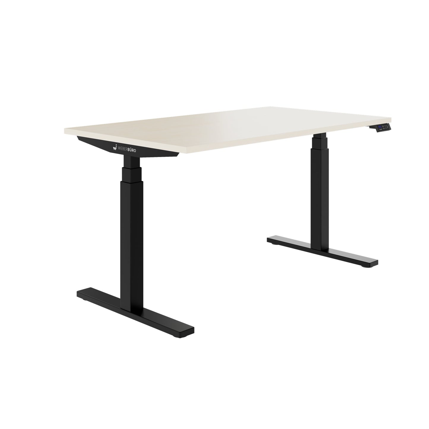 TELDRA Office, 2-motor desk | 1600 - 1800 x 800 mm, electrically height adjustable, maple