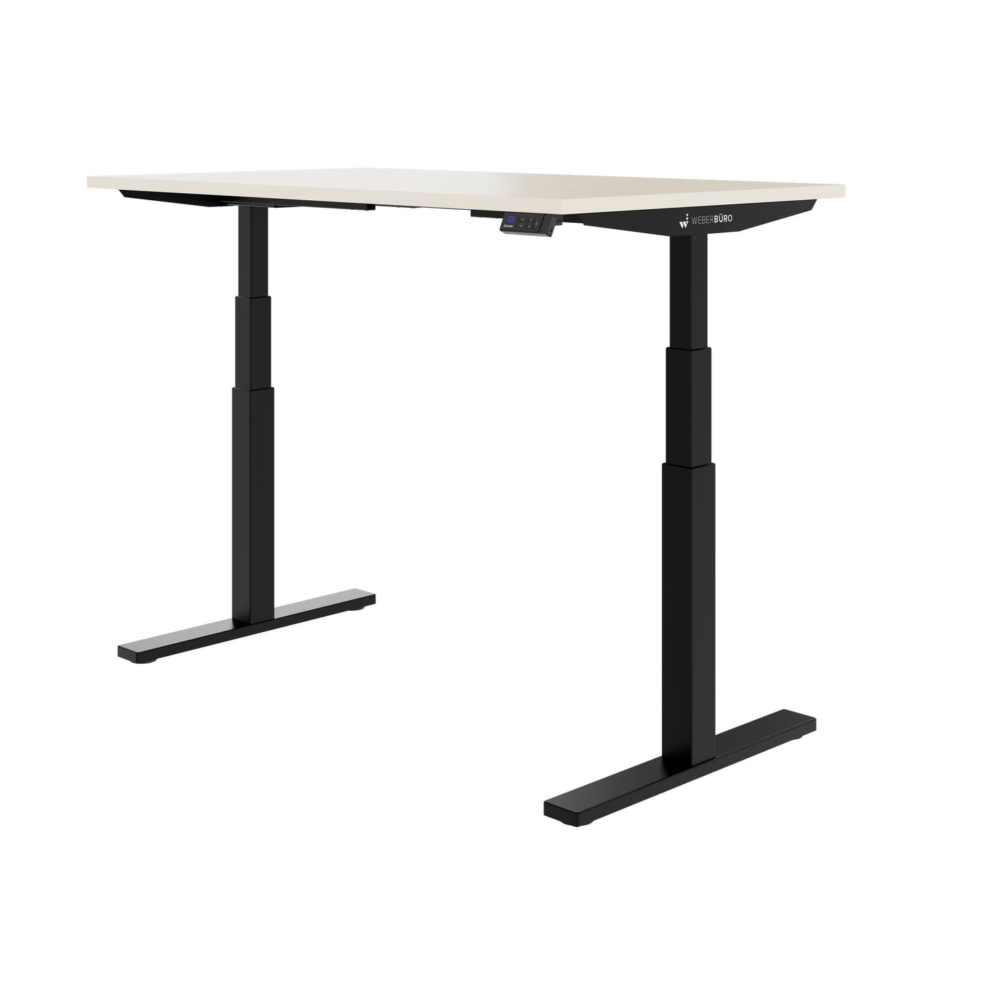 TELDRA Office, 2-motor desk | 1600 - 1800 x 800 mm, electrically height adjustable, maple