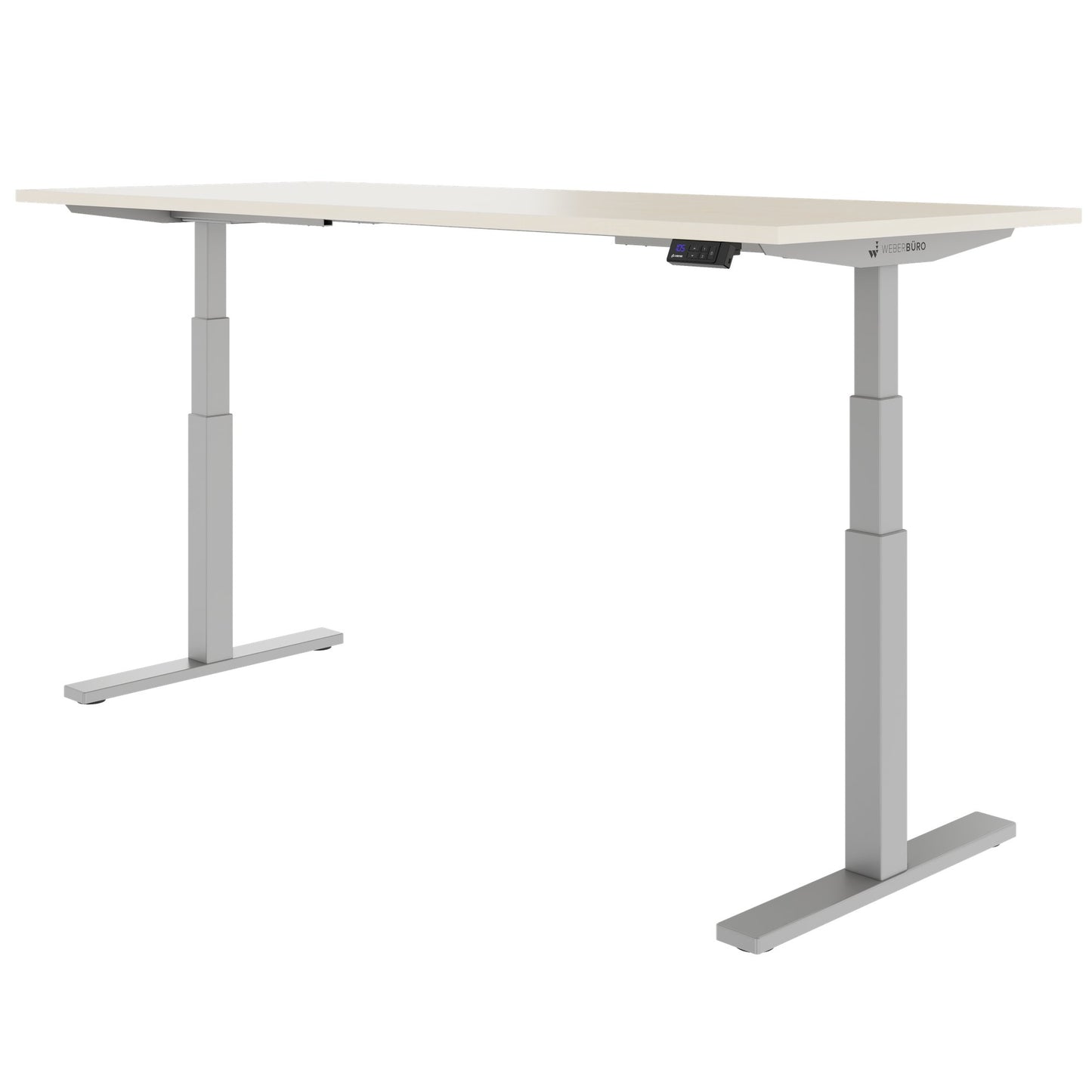 TELDRA Office, 2-motor desk | 1600 - 1800 x 800 mm, electrically height adjustable, maple