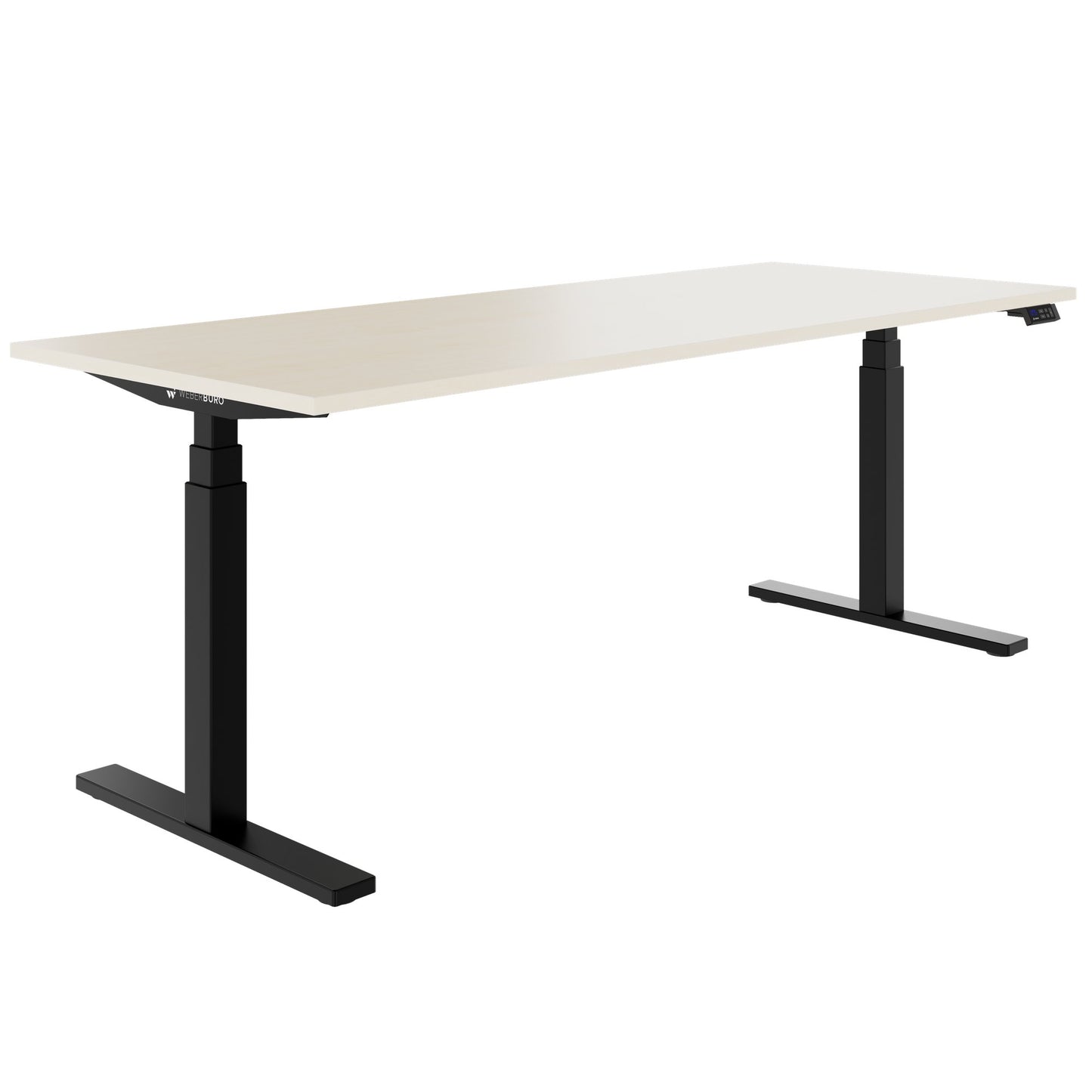 TELDRA Office, 2-motor desk | 1600 - 1800 x 800 mm, electrically height adjustable, maple