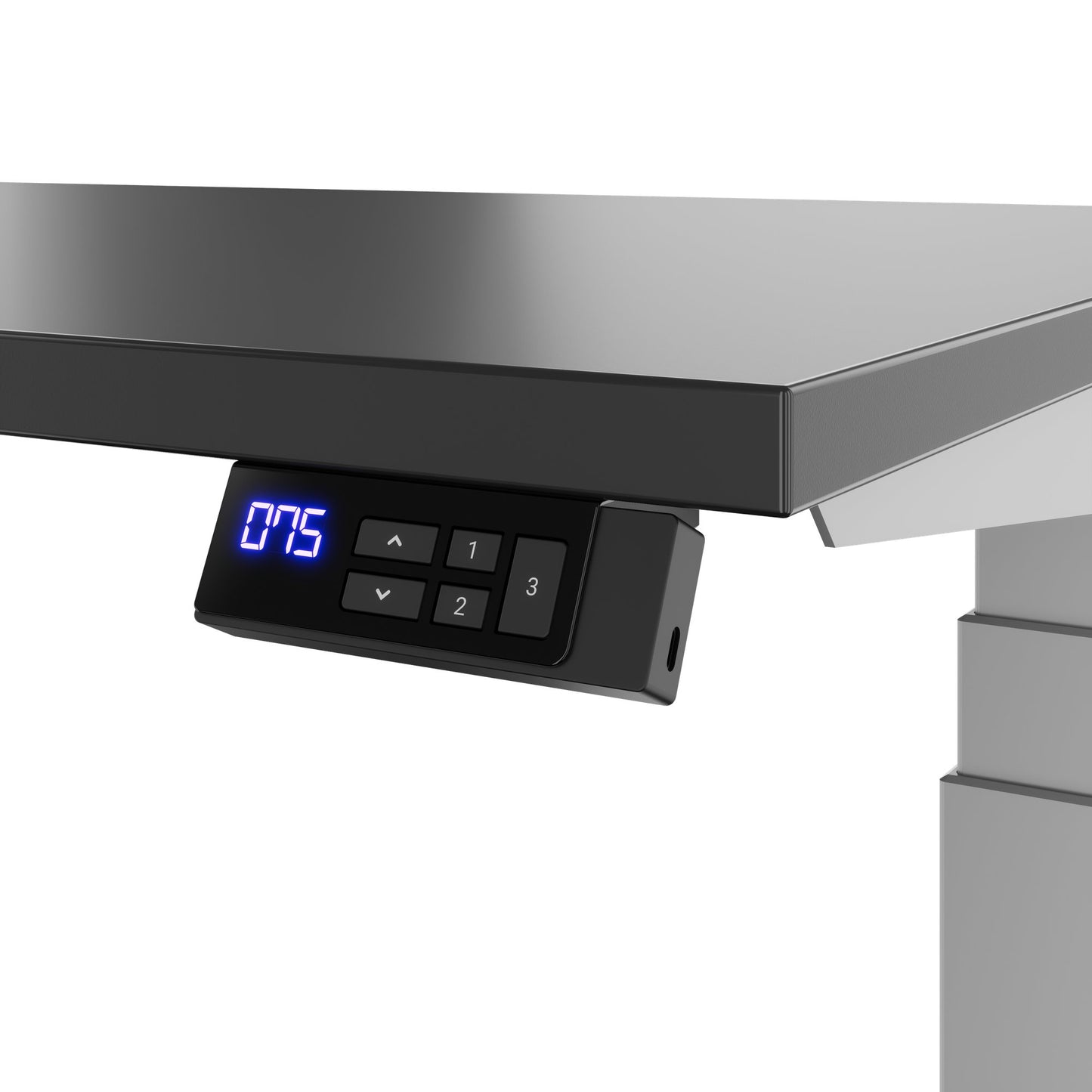 TELDRA Office, 2-motor desk | 1600 - 1800 x 800 mm, electrically height adjustable, anthracite