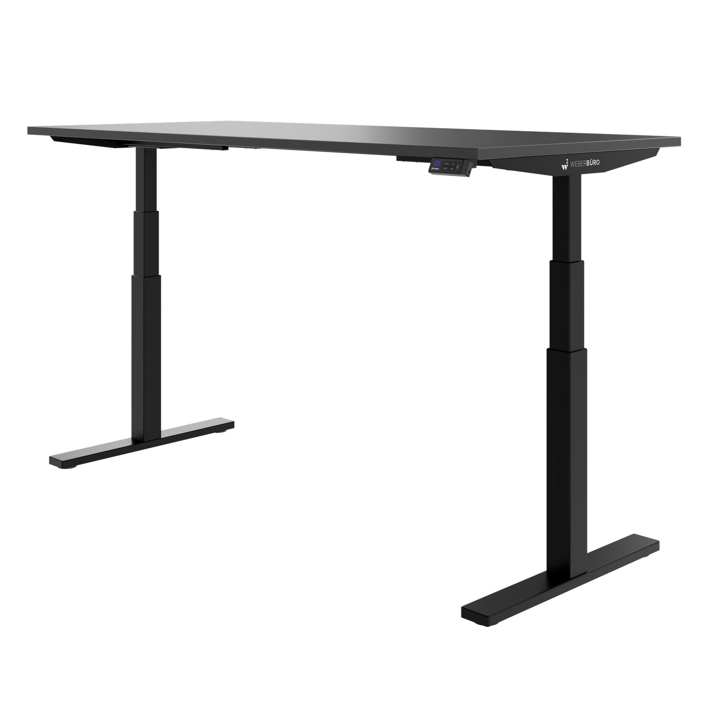 TELDRA Office, 2-motor desk | 1600 - 1800 x 800 mm, electrically height adjustable, anthracite