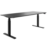 TELDRA Office, 2-motor desk | 1600 - 1800 x 800 mm, electrically height adjustable, anthracite