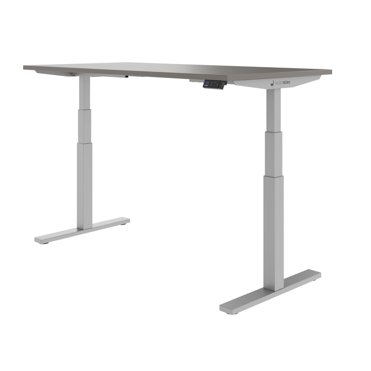 TELDRA Office, 2-motor desk | 1600 - 1800 x 800 mm, electrically height adjustable, cubanite gray