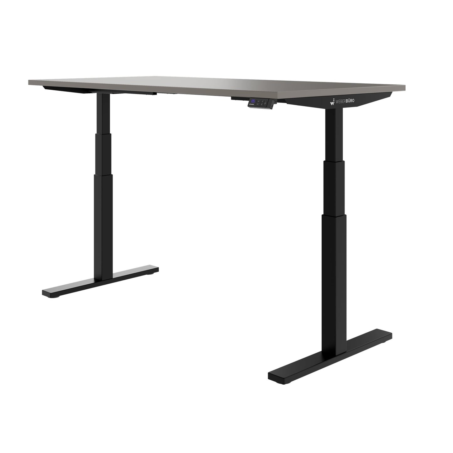 TELDRA Office, 2-motor desk | 1600 - 1800 x 800 mm, electrically height adjustable, cubanite gray