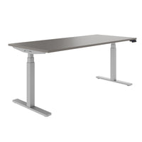 TELDRA Office, 2-motor desk | 1600 - 1800 x 800 mm, electrically height adjustable, cubanite gray