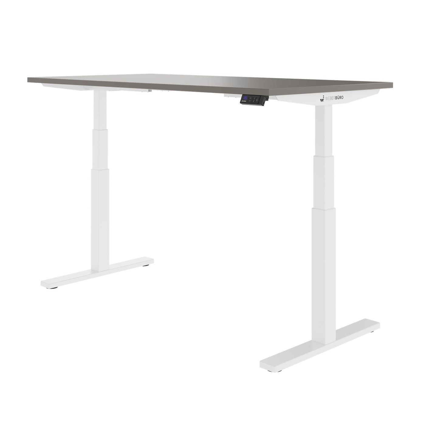 TELDRA Office, 2-motor desk | 1600 - 1800 x 800 mm, electrically height adjustable, cubanite gray