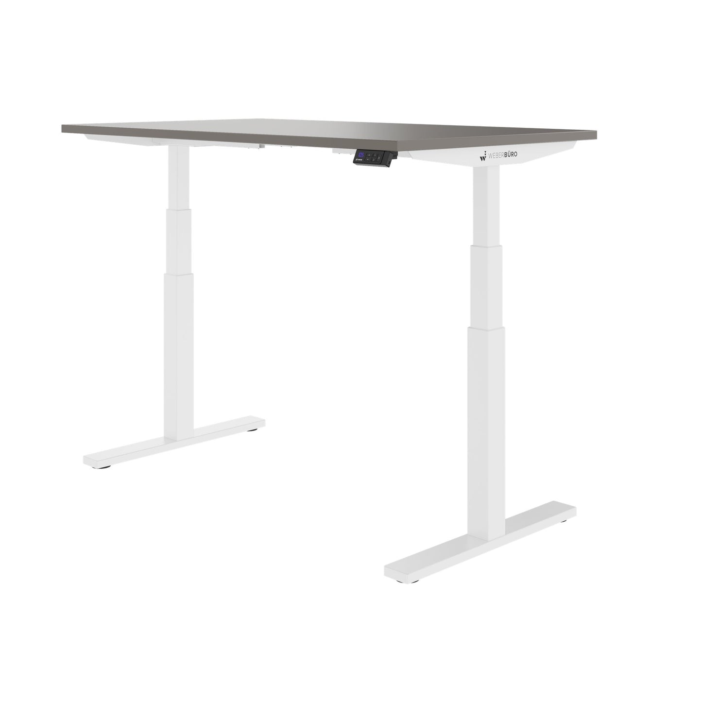 TELDRA Office, 2-motor desk | 1600 - 1800 x 800 mm, electrically height adjustable, cubanite gray