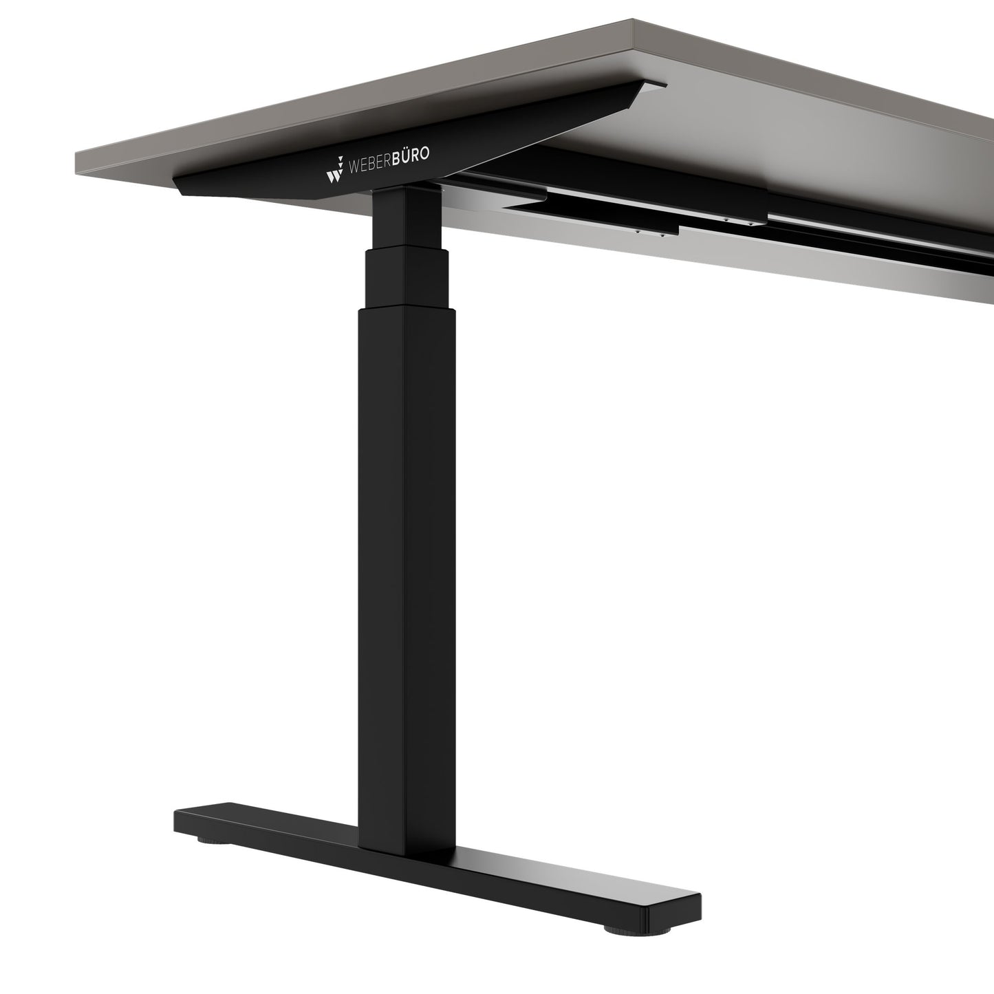 TELDRA Office, 2-motor desk | 1600 - 1800 x 800 mm, electrically height adjustable, cubanite gray